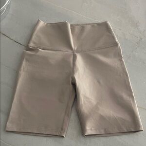 Women's AERI Tan High-Waisted Shorts